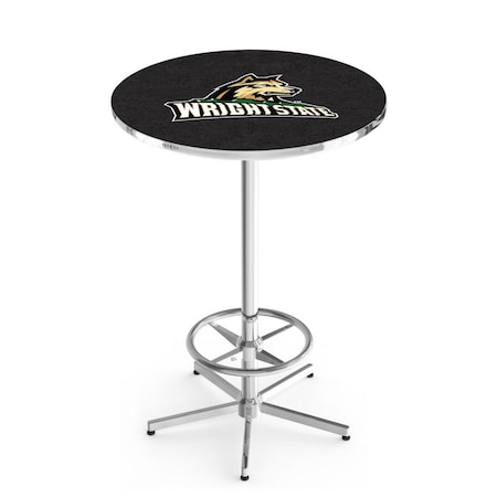 Holland Bar Stool Co 42" Chrome Wright State Pub Table L216C4228WrtStU